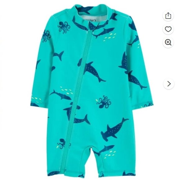 6-9 month Carter's Child of Mine Baby Boy One-Piece Unisuit Swimsuit - Picture 1 of 1
